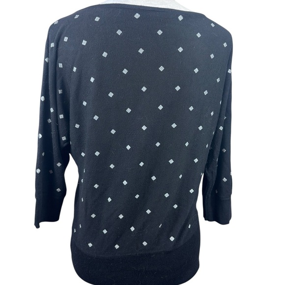 White House Black Market sweater with white diamond print size small - Picture 3 of 8
